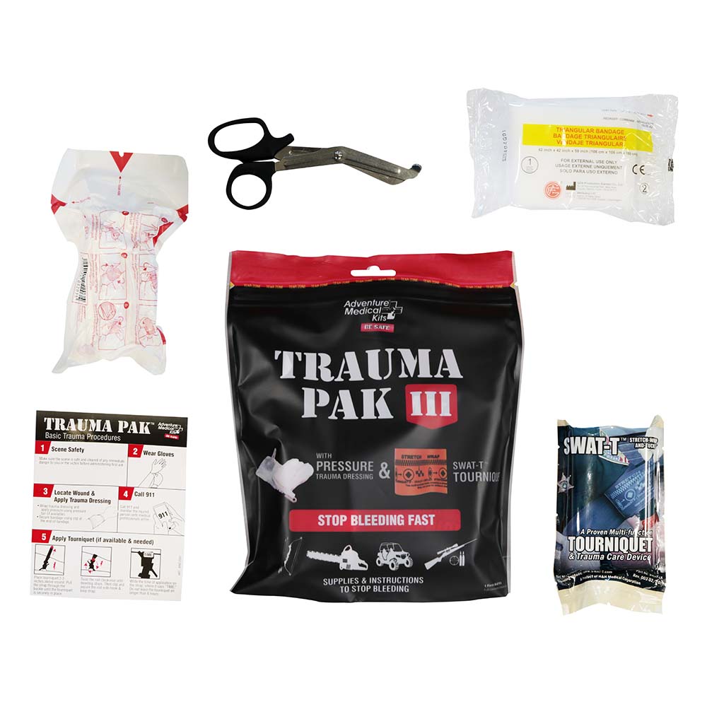 Adventure Medical Trauma Pak 3 - stop bleeding fast.