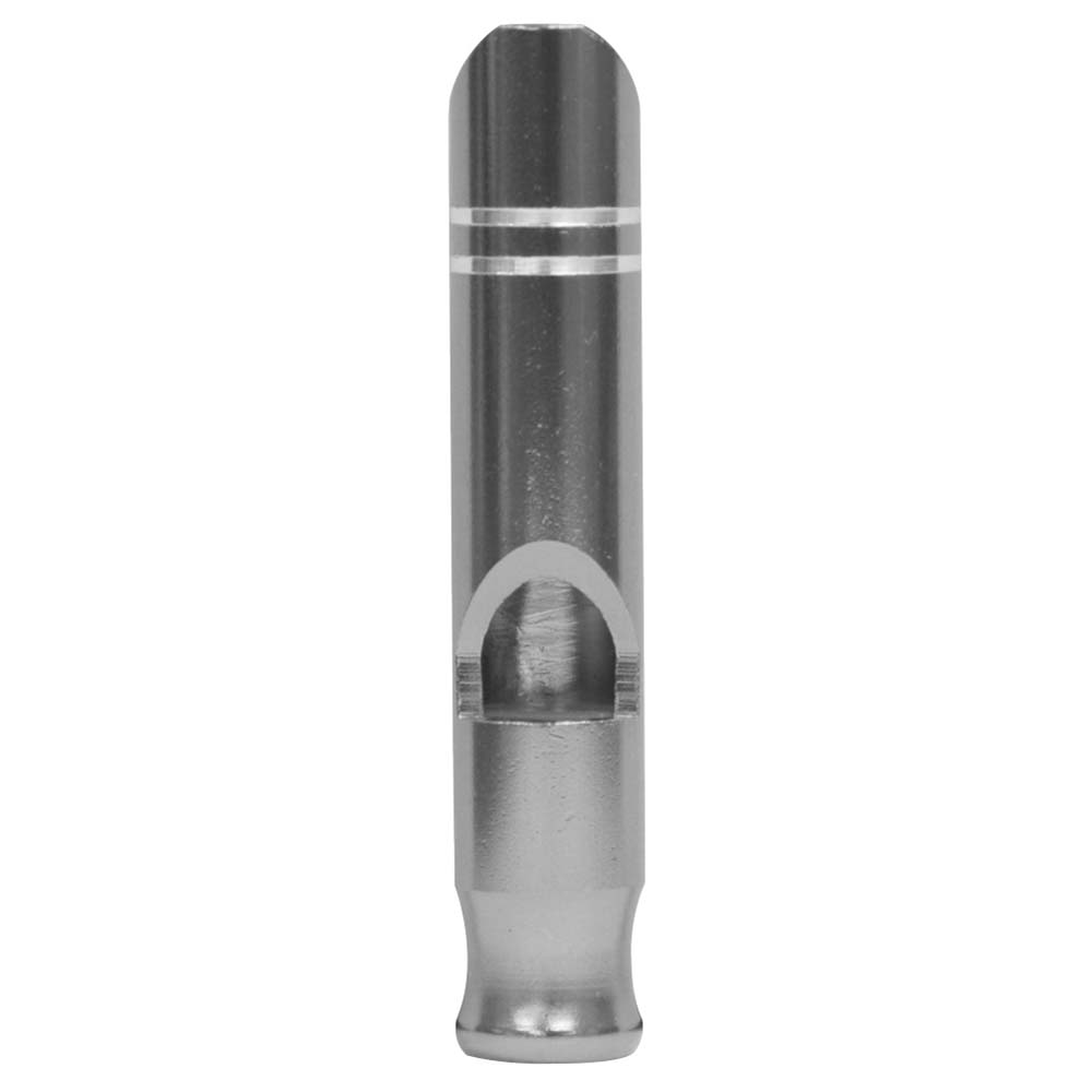 A pair of S.O.L. Survive Outdoors Longer Rescue Metal Whistle- 2 Pack fishing rods on a white background.