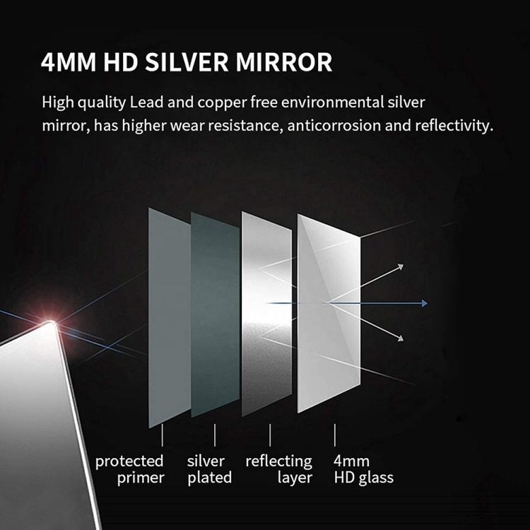 A ModernMazing Aluminum Wall-mounted Single Door Bathroom Mirror Cabinet with Adjustable Shelf, Size: 30.