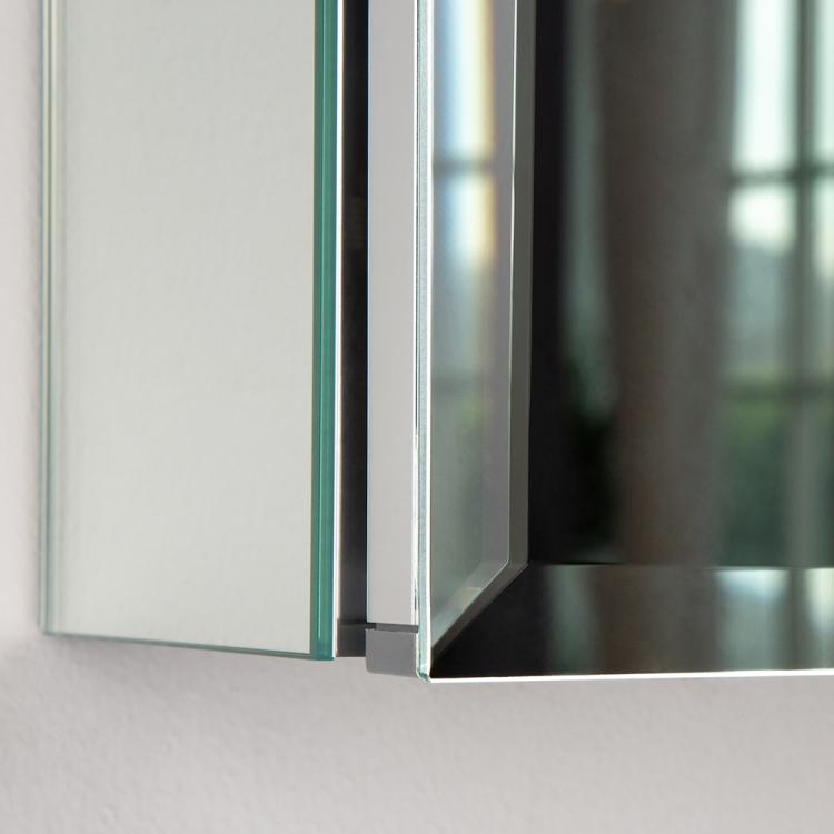 A ModernMazing Aluminum Wall-mounted Single Door Bathroom Mirror Cabinet with Adjustable Shelf, Size: 30.