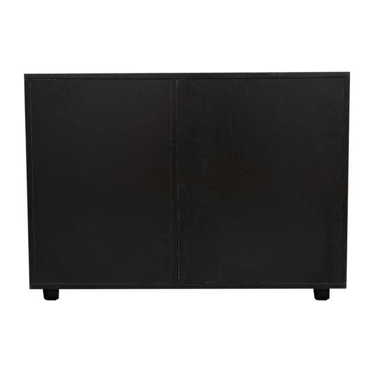 A ModernMazing Wood Office File Cabinet, Size: 35.5x15.7x26 inch on wheels.
