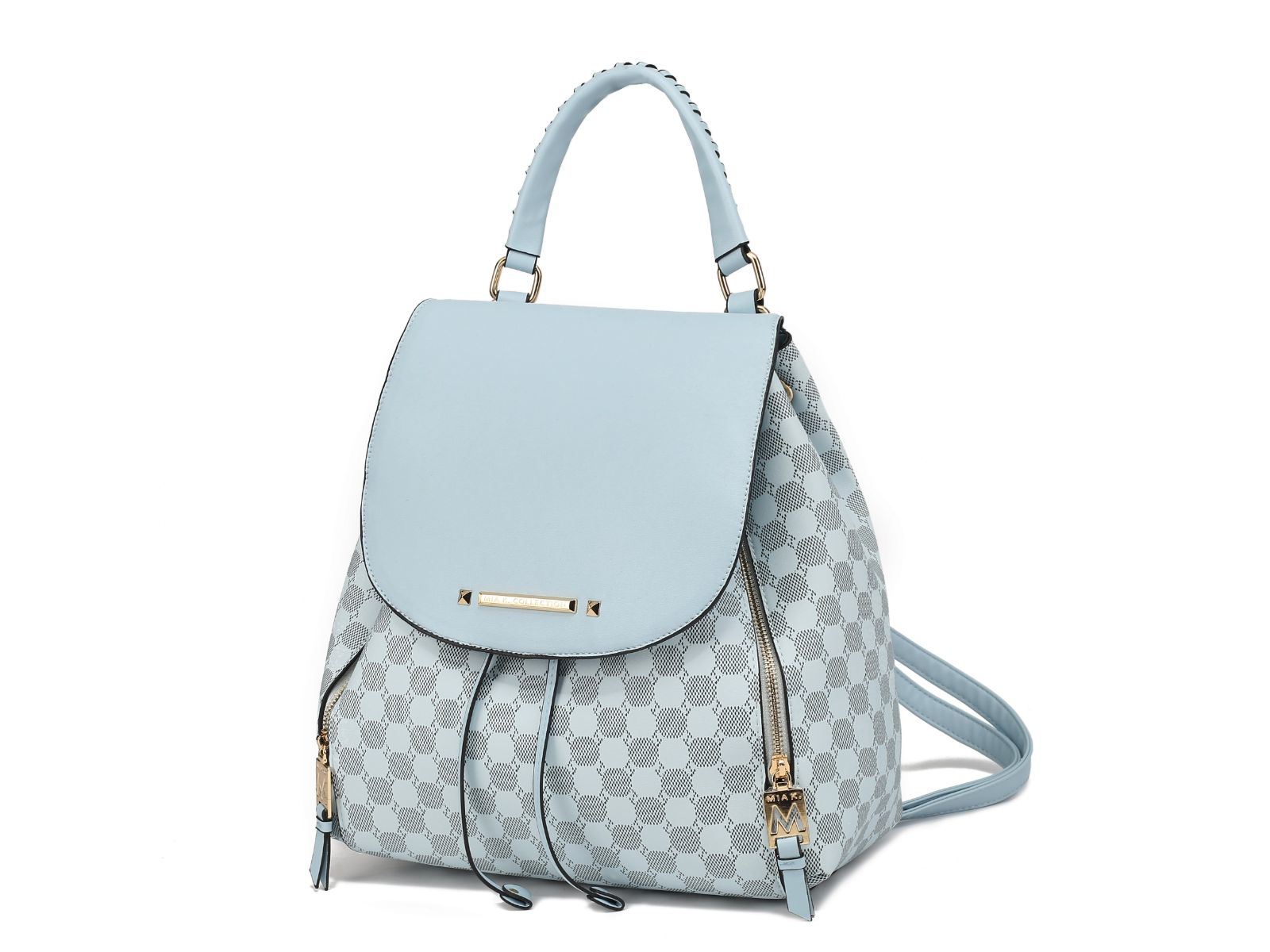 MKF Collection Kimberly Circular Print Backpack by Mia k in green and white.