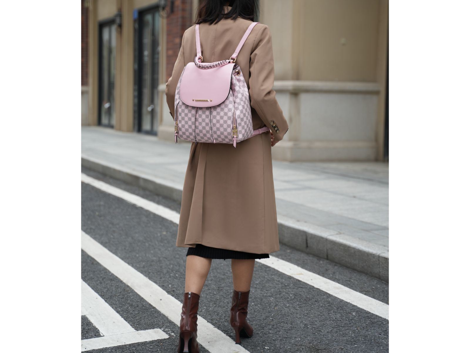 MKF Collection Kimberly Circular Print Backpack by Mia k in green and white.