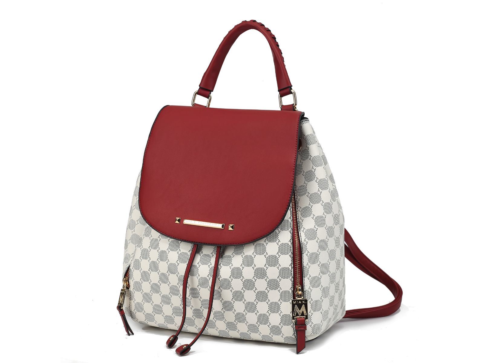 MKF Collection Kimberly Circular Print Backpack by Mia k in green and white.