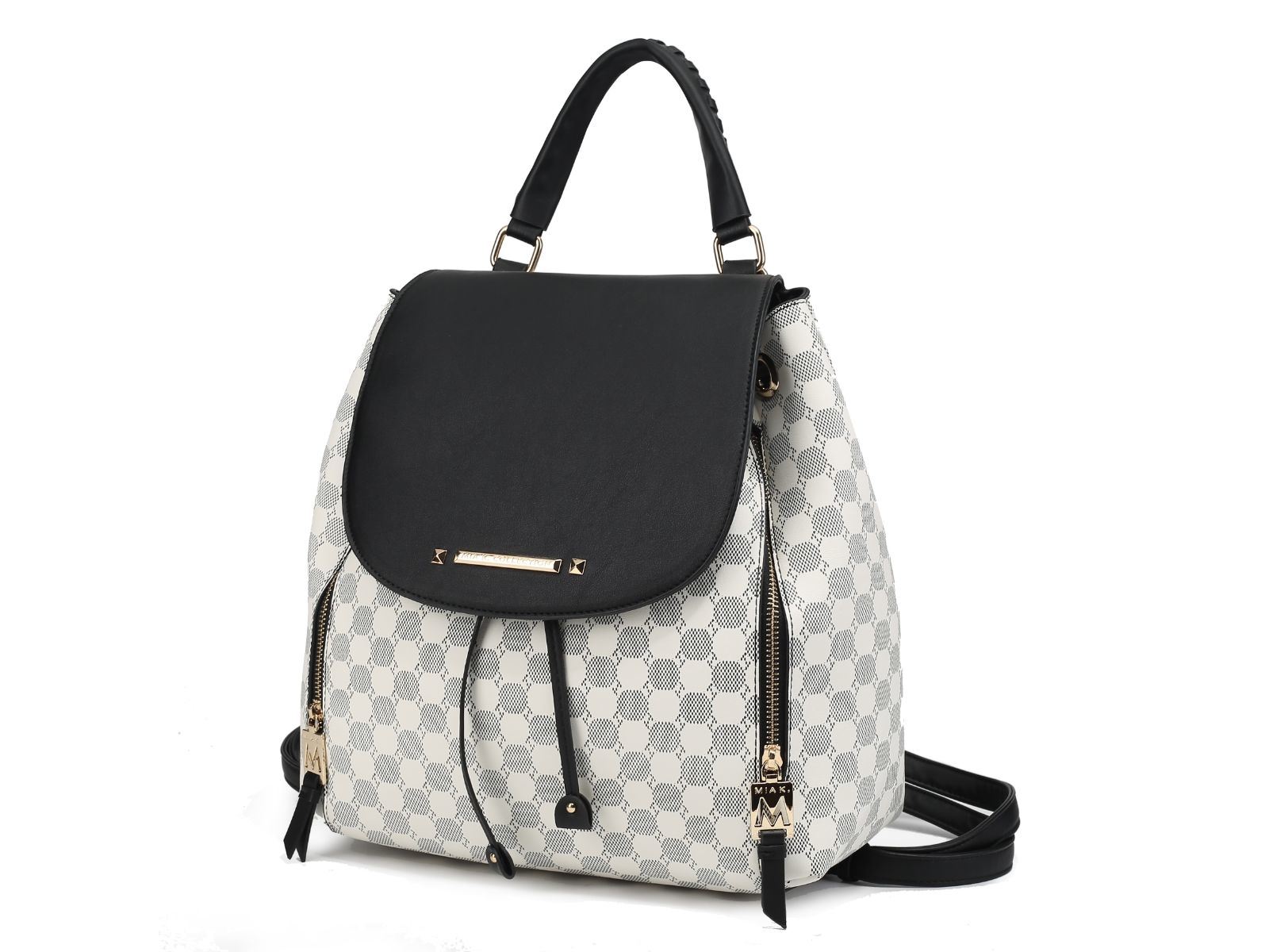 MKF Collection Kimberly Circular Print Backpack by Mia k in green and white.
