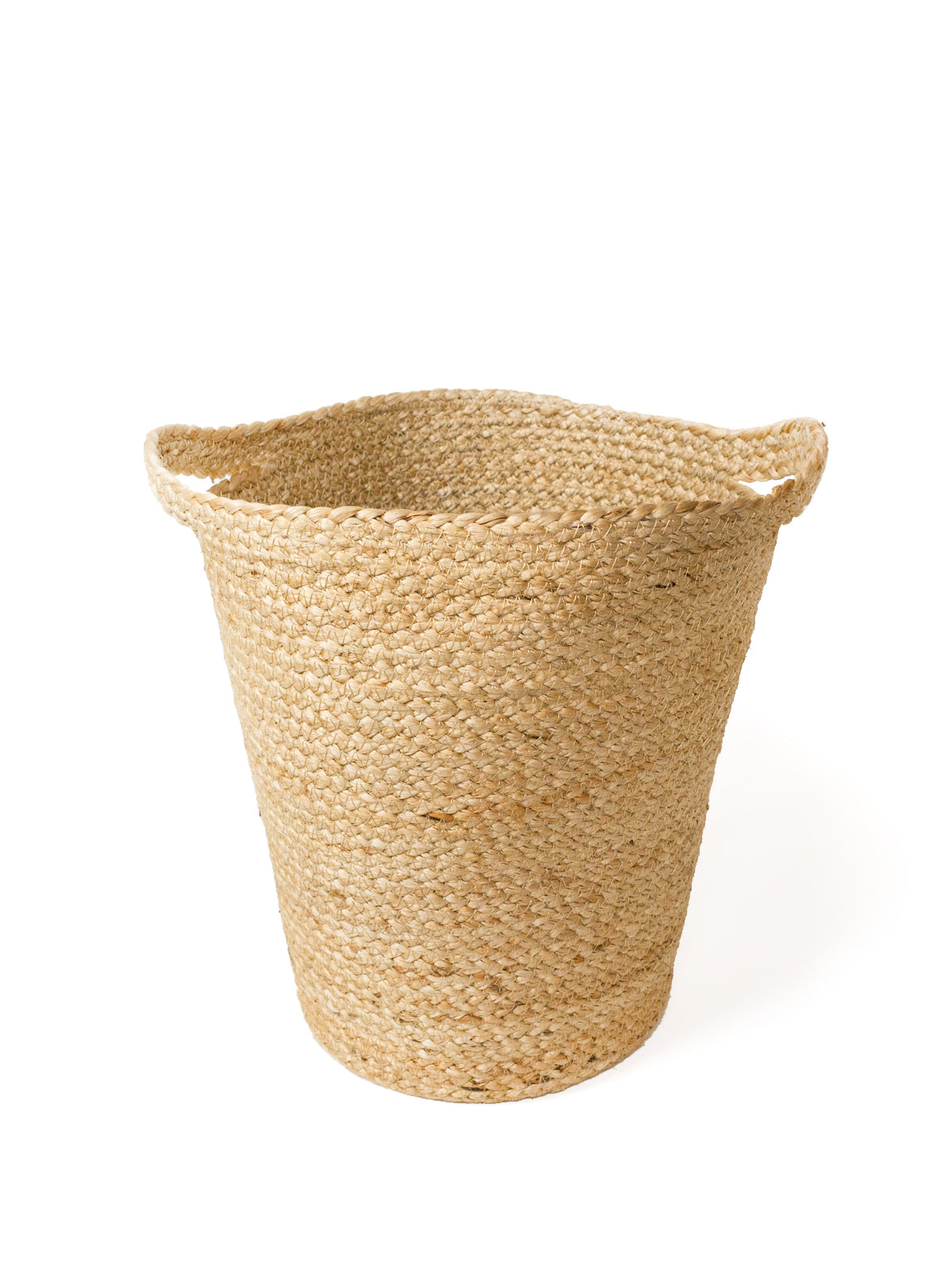 The Kata Basket with Slit Handle, crafted by Fair Trade artisans, is a set of three handwoven pieces that feature varying sizes and are elegantly displayed against a white background.