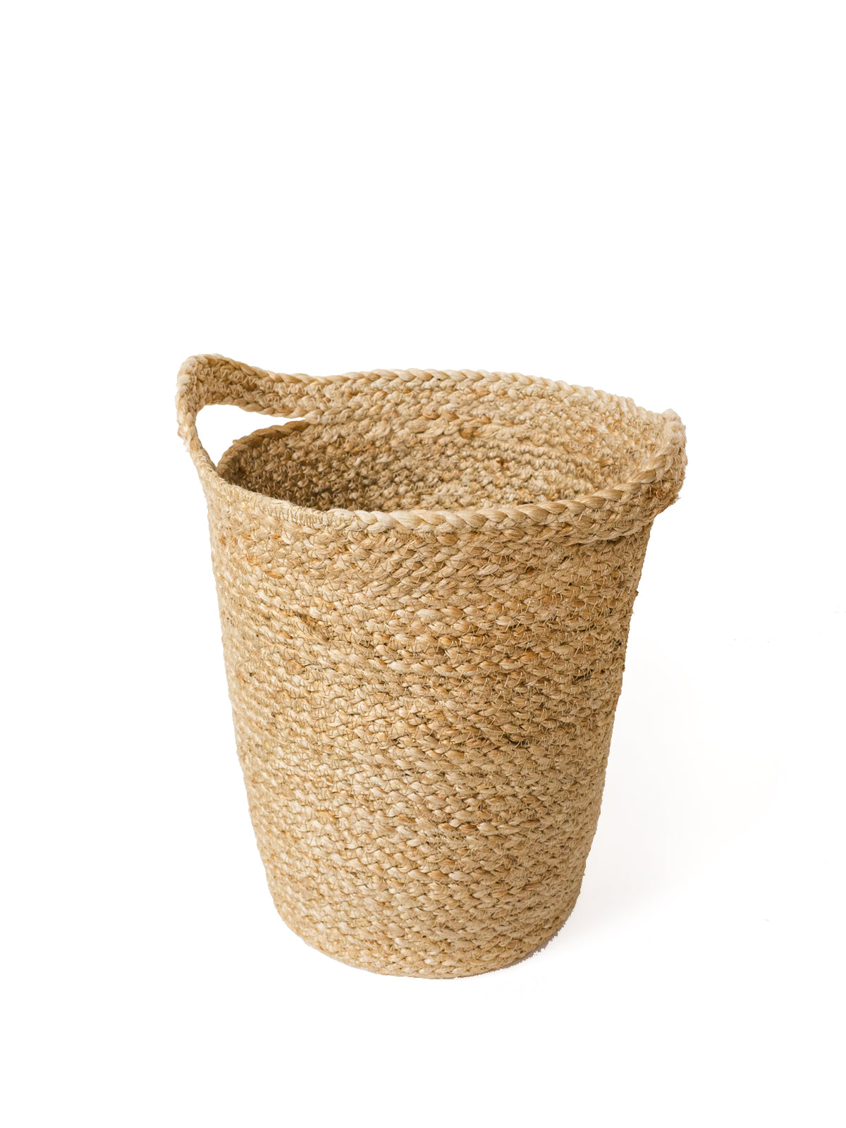 The Kata Basket with Slit Handle, crafted by Fair Trade artisans, is a set of three handwoven pieces that feature varying sizes and are elegantly displayed against a white background.