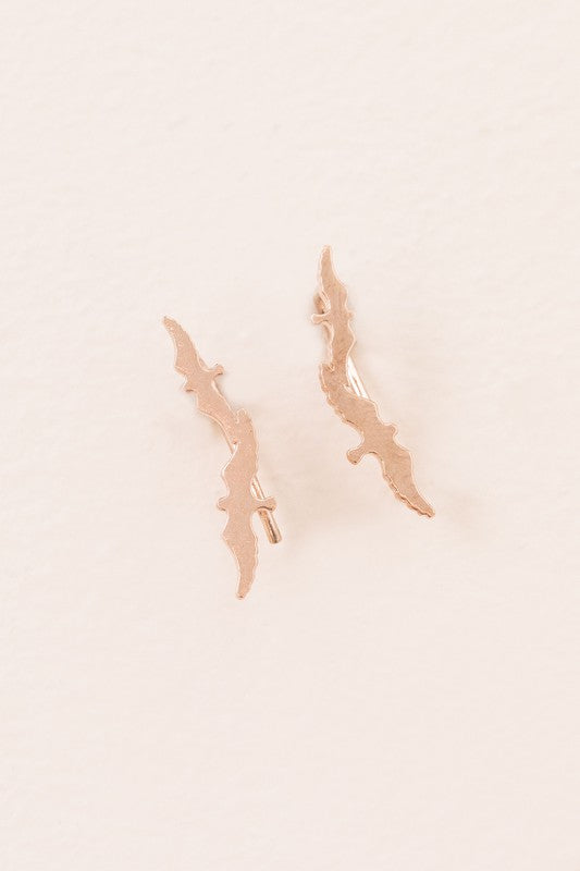 Three pairs of Love Bird Ear Pin Earrings, elegantly designed in gold, rose gold, and silver tones, showcased beautifully on a light background.