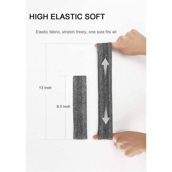 Woman with a pink Cardio Cross-Training Headband made of high-performance elastic fabric, standing against a black brick wall.