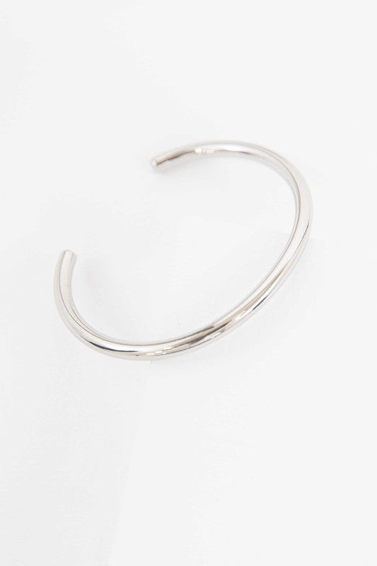Solid Bar Cuff Bracelet on a white background.