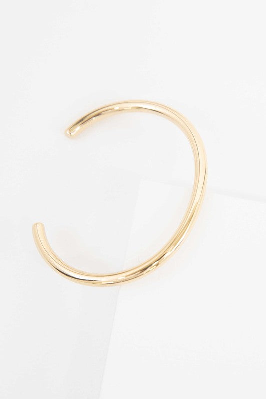 Solid Bar Cuff Bracelet on a white background.