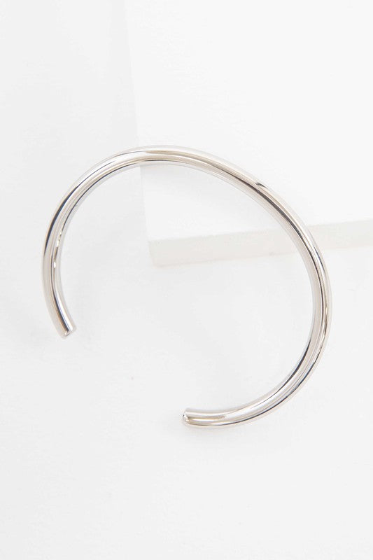 Solid Bar Cuff Bracelet on a white background.