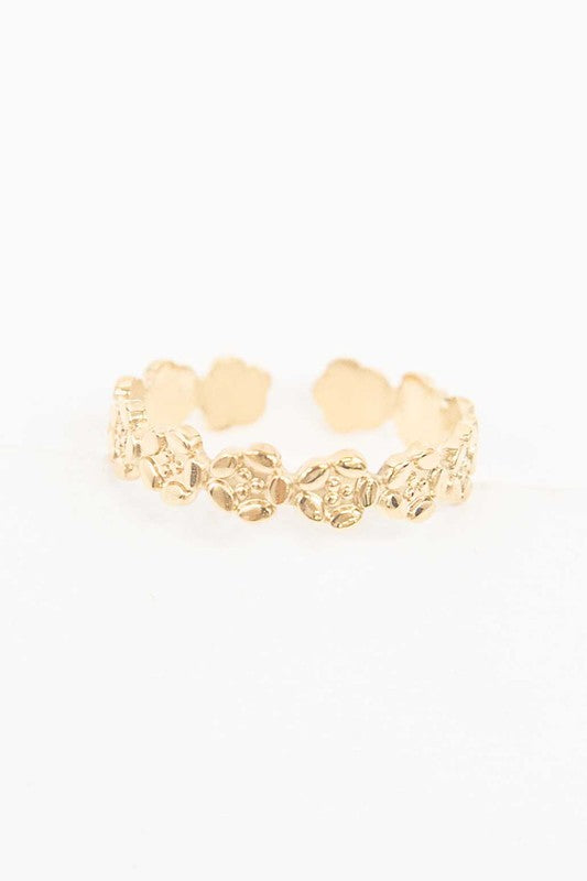 Blossom Adjustable Ring displayed on a white background.