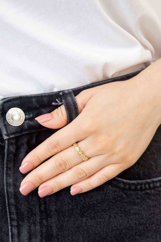 Blossom Adjustable Ring displayed on a white background.