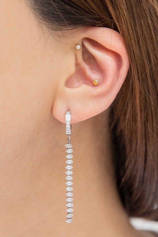 A pair of Acclaim Hoop Earrings against a white background.