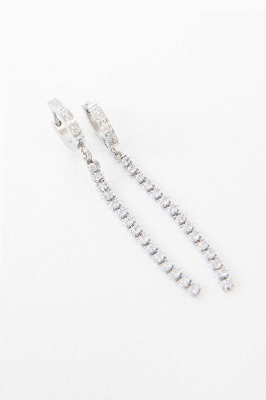 A pair of Acclaim Hoop Earrings against a white background.