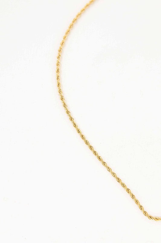 Twist Around Necklace on a white background.
