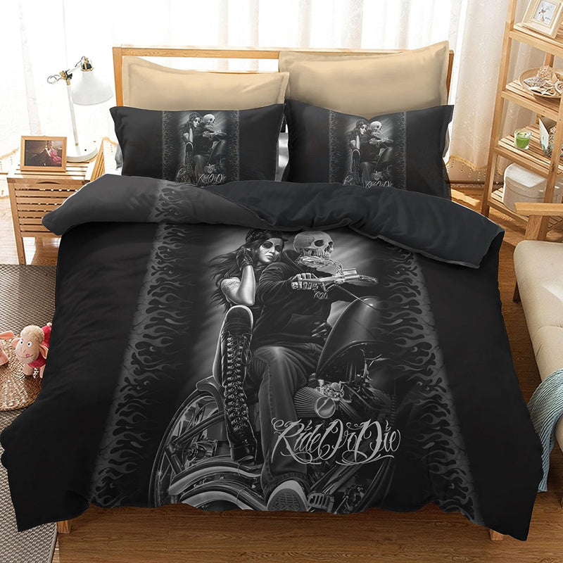 3D Printed Halloween Design Bedding Set Duvet Cover and Pillowcase_12