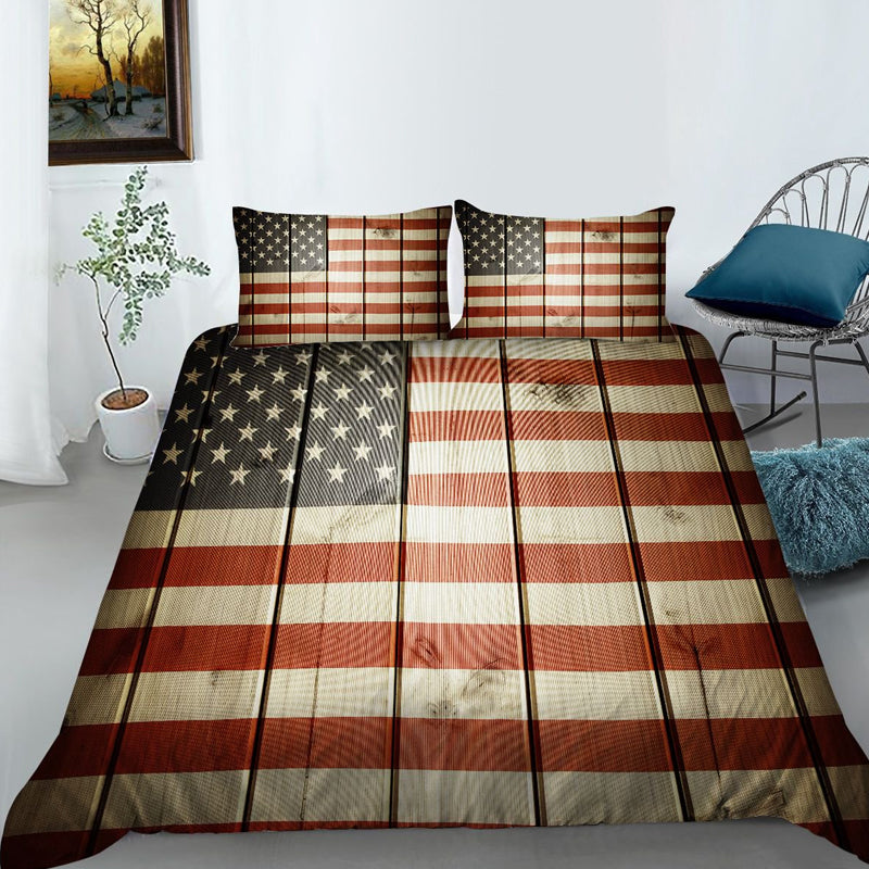 3D Printed Country Flag Design Bedding Duvet Cover and Pillowcase_4