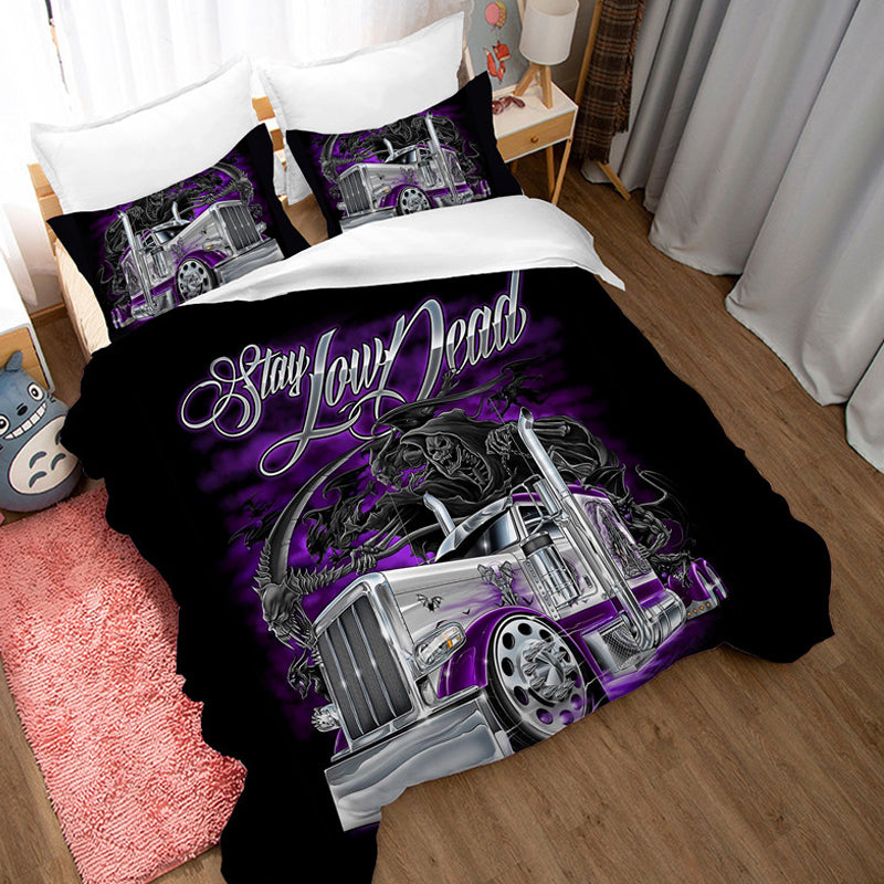 3D Printed Purple Car Design Bedding Set Duvet Cover and Pillowcases_6