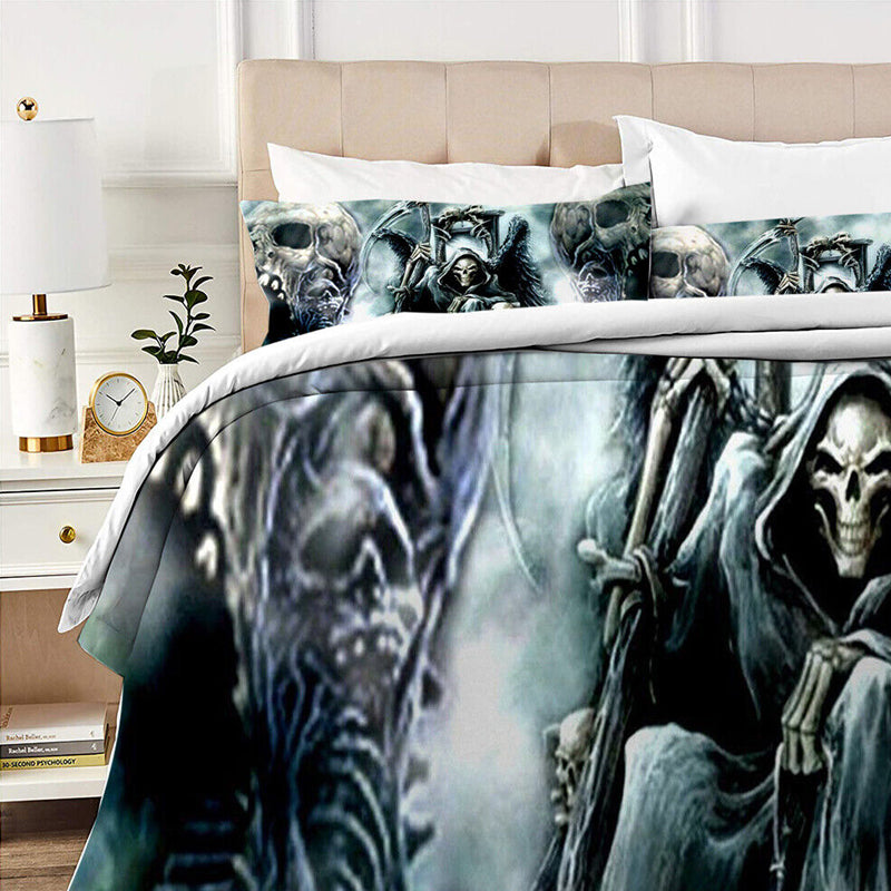 3D Printed Skull Design Bedding Set Duvet Cover and Pillowcases_4