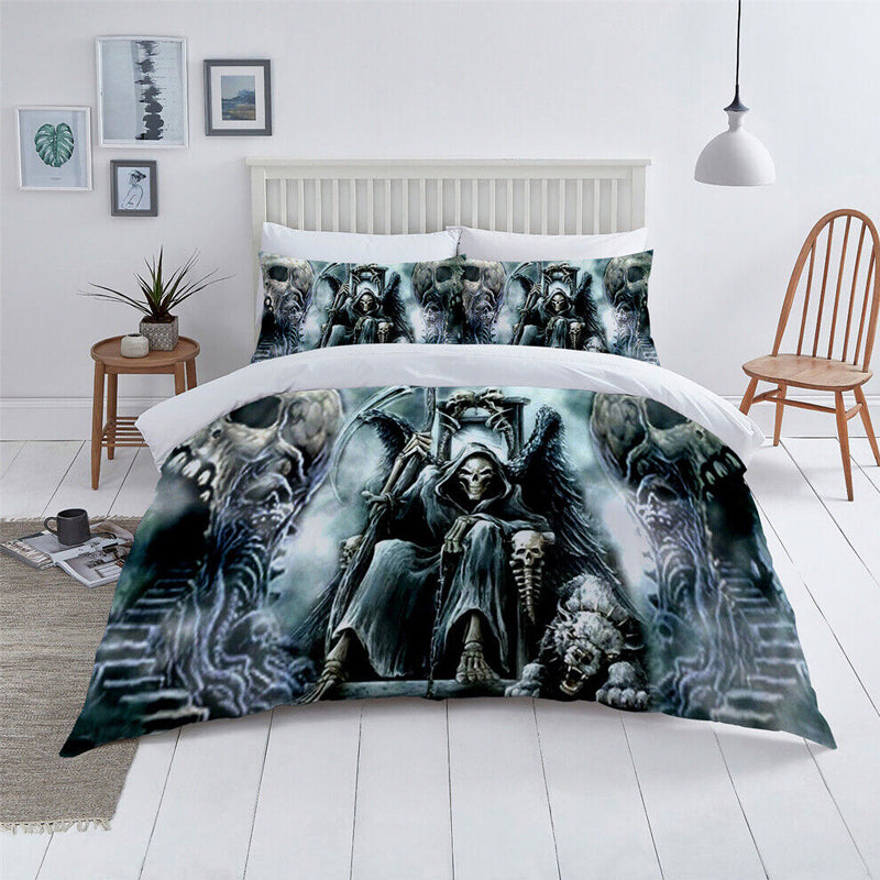 3D Printed Skull Design Bedding Set Duvet Cover and Pillowcases_7