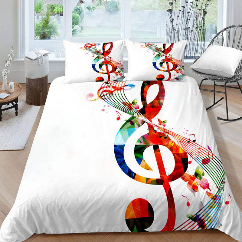 3D Printed Musical Note Design Bedding Set Duvet Cover and Pillowcases_4