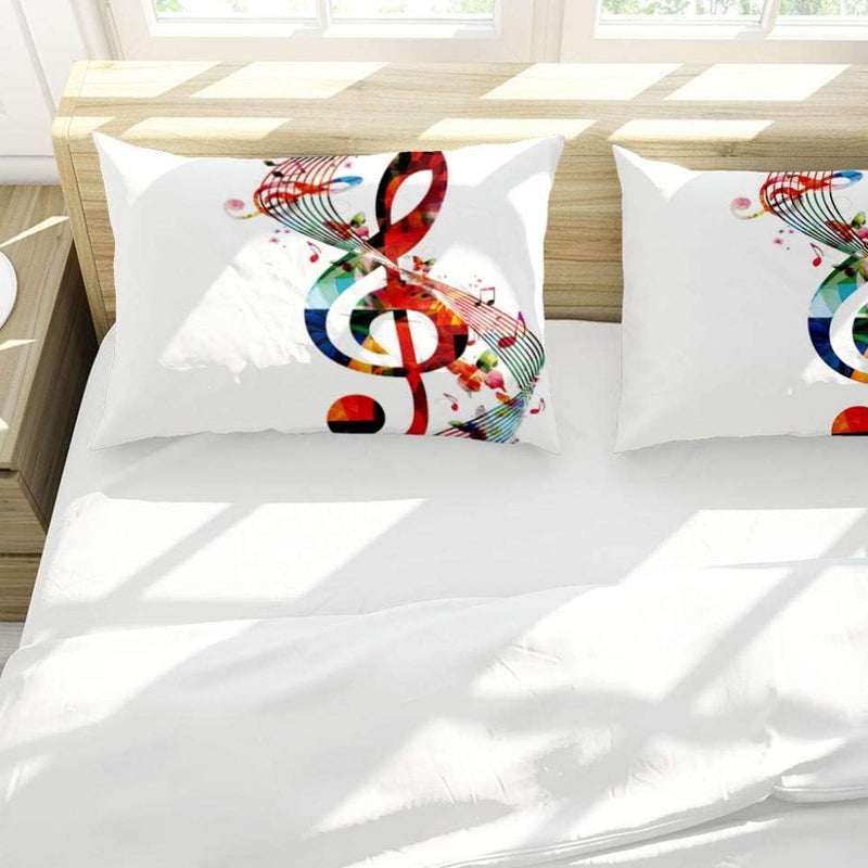 3D Printed Musical Note Design Bedding Set Duvet Cover and Pillowcases_5