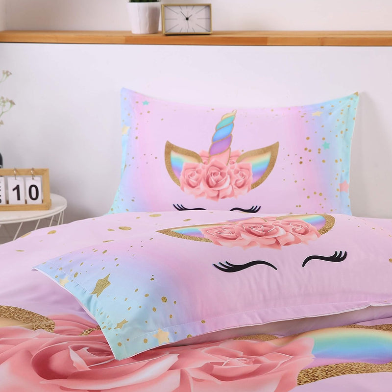 3D Printed Unicorn Design Kid’s Bedding Set Duvet Cover and Pillowcases_7