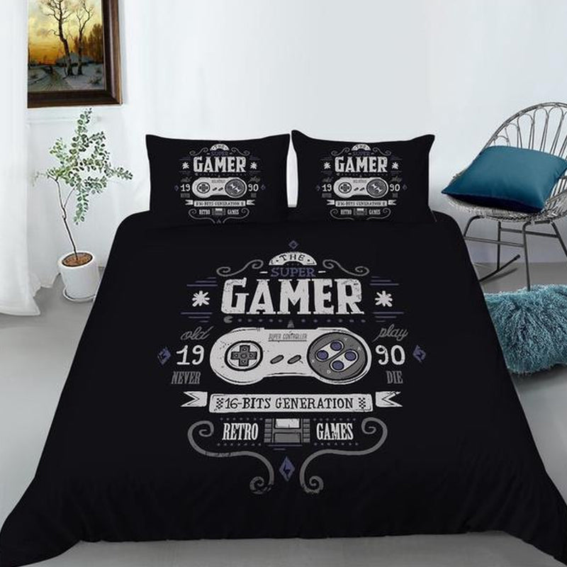 3D Printed Gamer Design Bedding Set Duvet Cover and Pillowcases_7