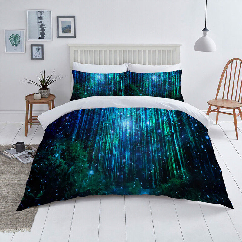 3D Printed Green Forest Bedding Set Duvet Cover and Pillowcases_7