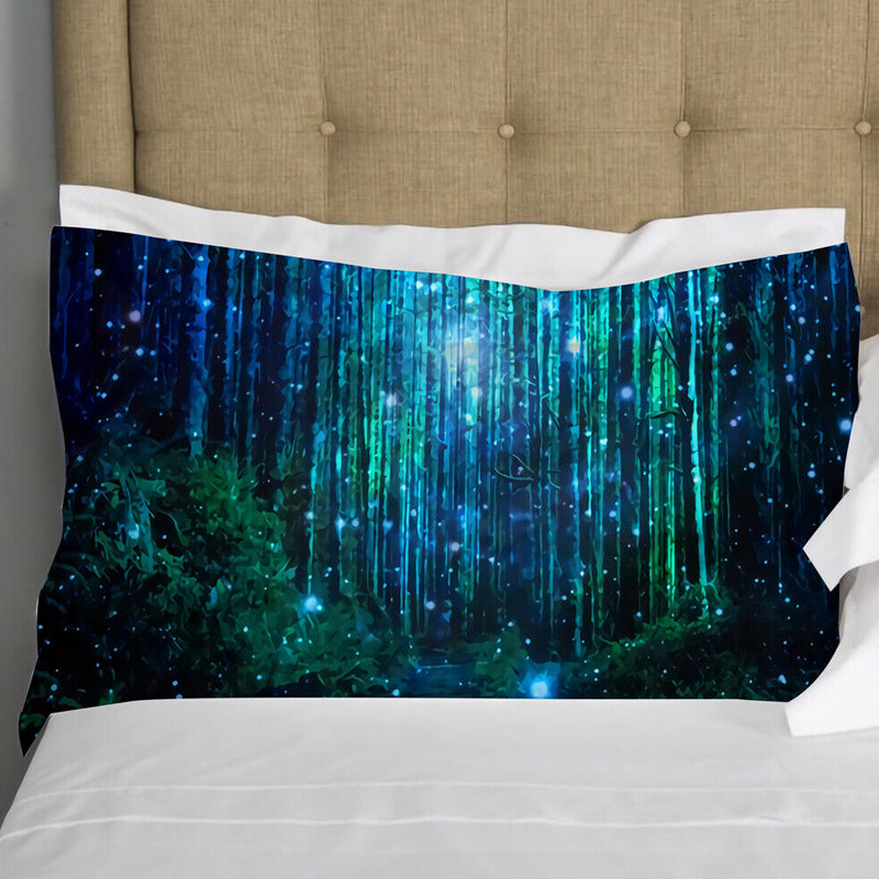 3D Printed Green Forest Bedding Set Duvet Cover and Pillowcases_8