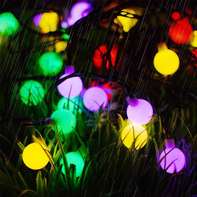 30 LED Multi-Color String Ball Lights Outdoor Decor- Solar Powered_10
