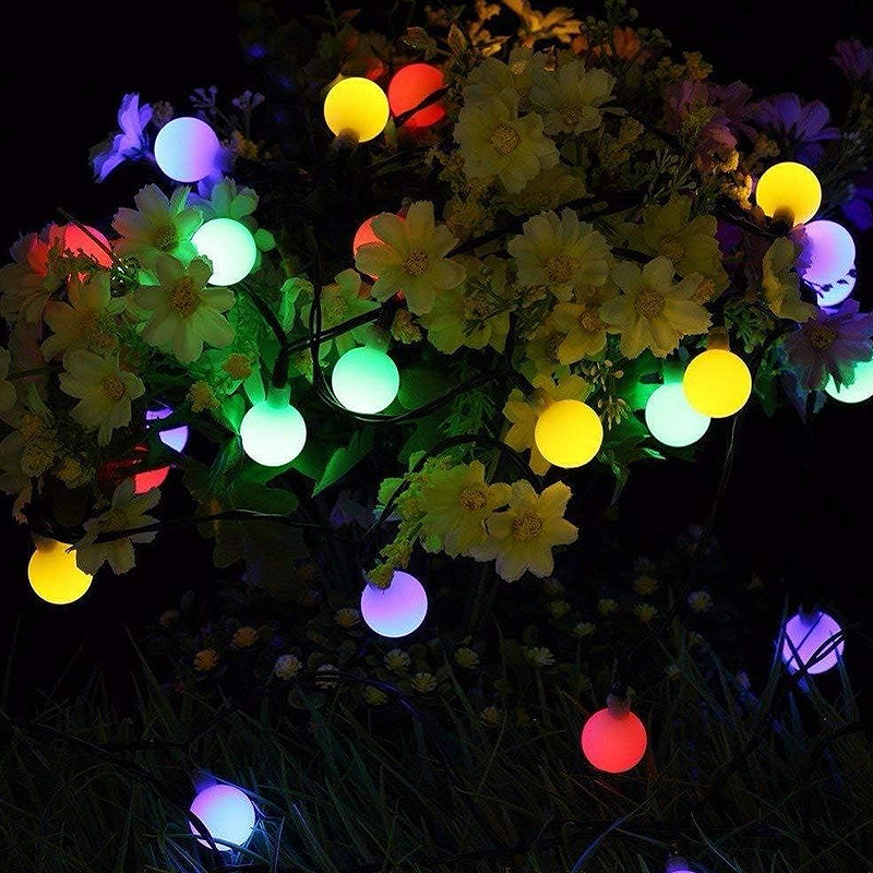 30 LED Multi-Color String Ball Lights Outdoor Decor- Solar Powered_11