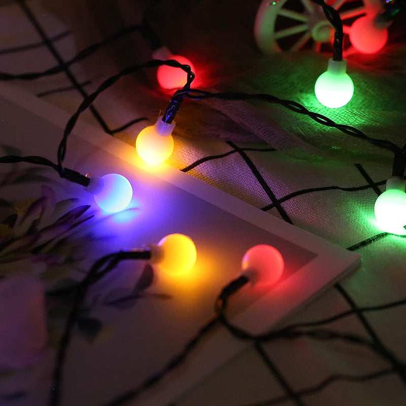 30 LED Multi-Color String Ball Lights Outdoor Decor- Solar Powered_13