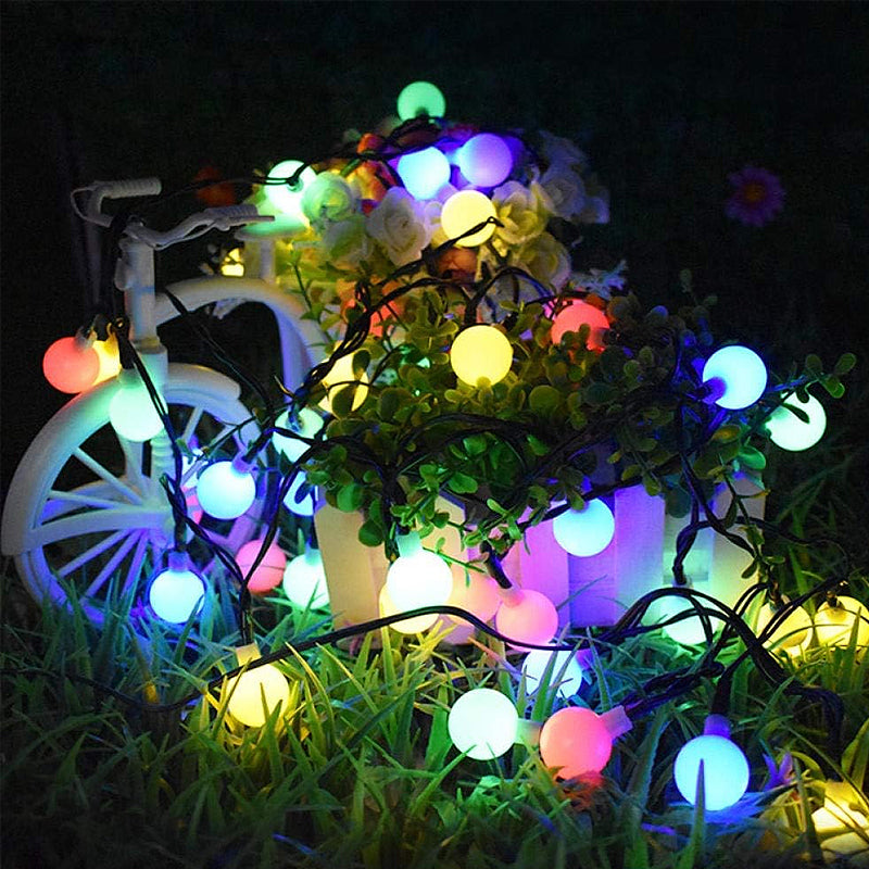 30 LED Multi-Color String Ball Lights Outdoor Decor- Solar Powered_6