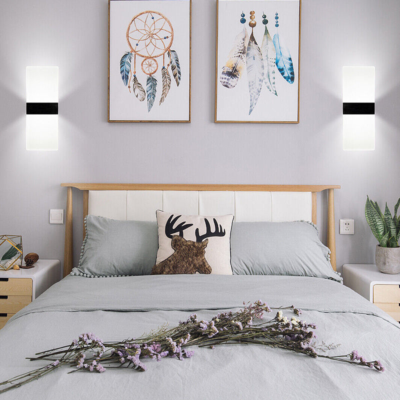 Modern LED Wall Lighting Up Down Cube Bedroom Sconce Lamp Fixture Indoor Outdoor_9