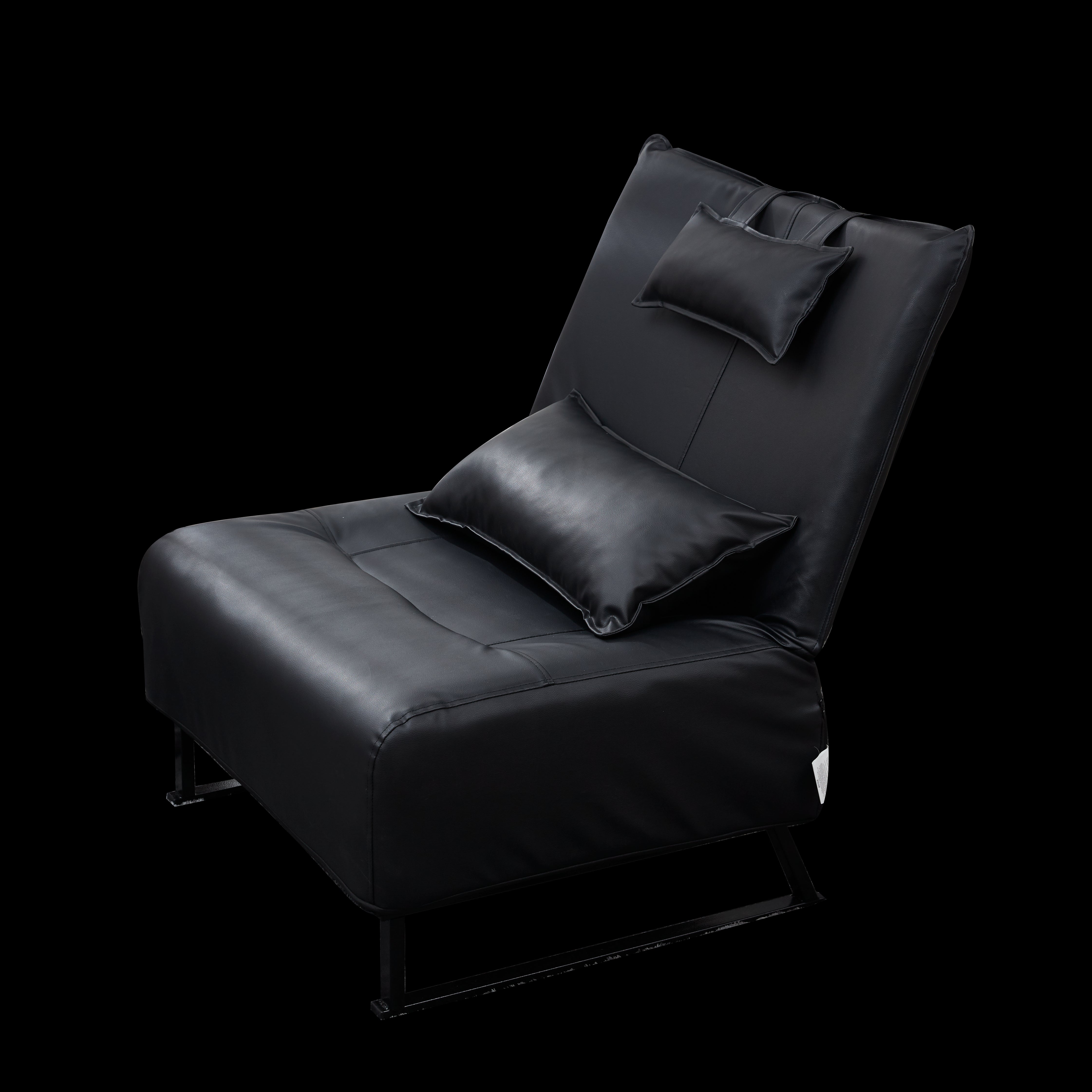 High Comfort Back Folding Adjustable Reclining Lounge Accent Chair- Black_11