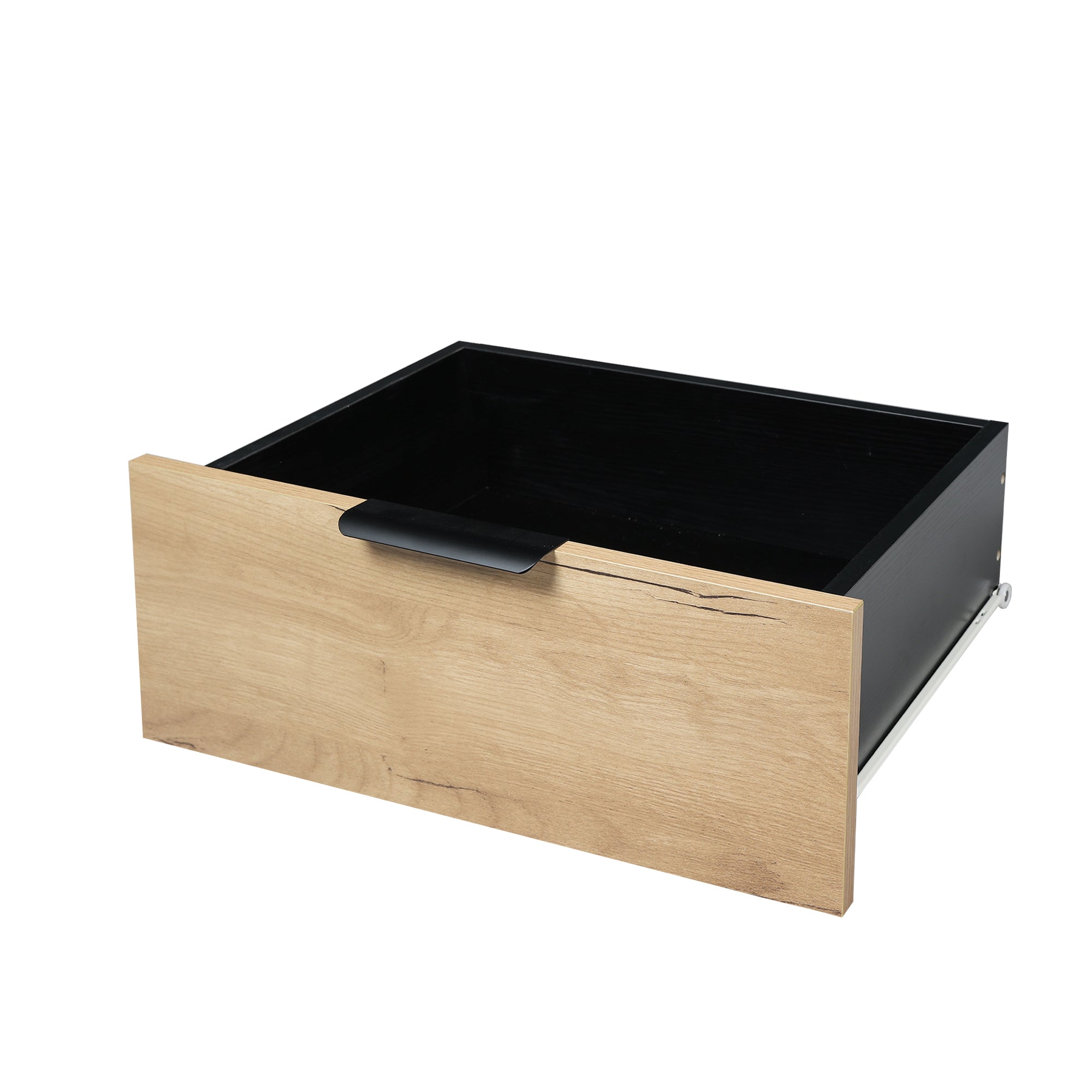 DRESSER CABINET BAR CABINET storge cabinet Glass door side cabinet lockersEmbedded metal handle can be placed in the living room, bedroom, dining room, black+brown_18