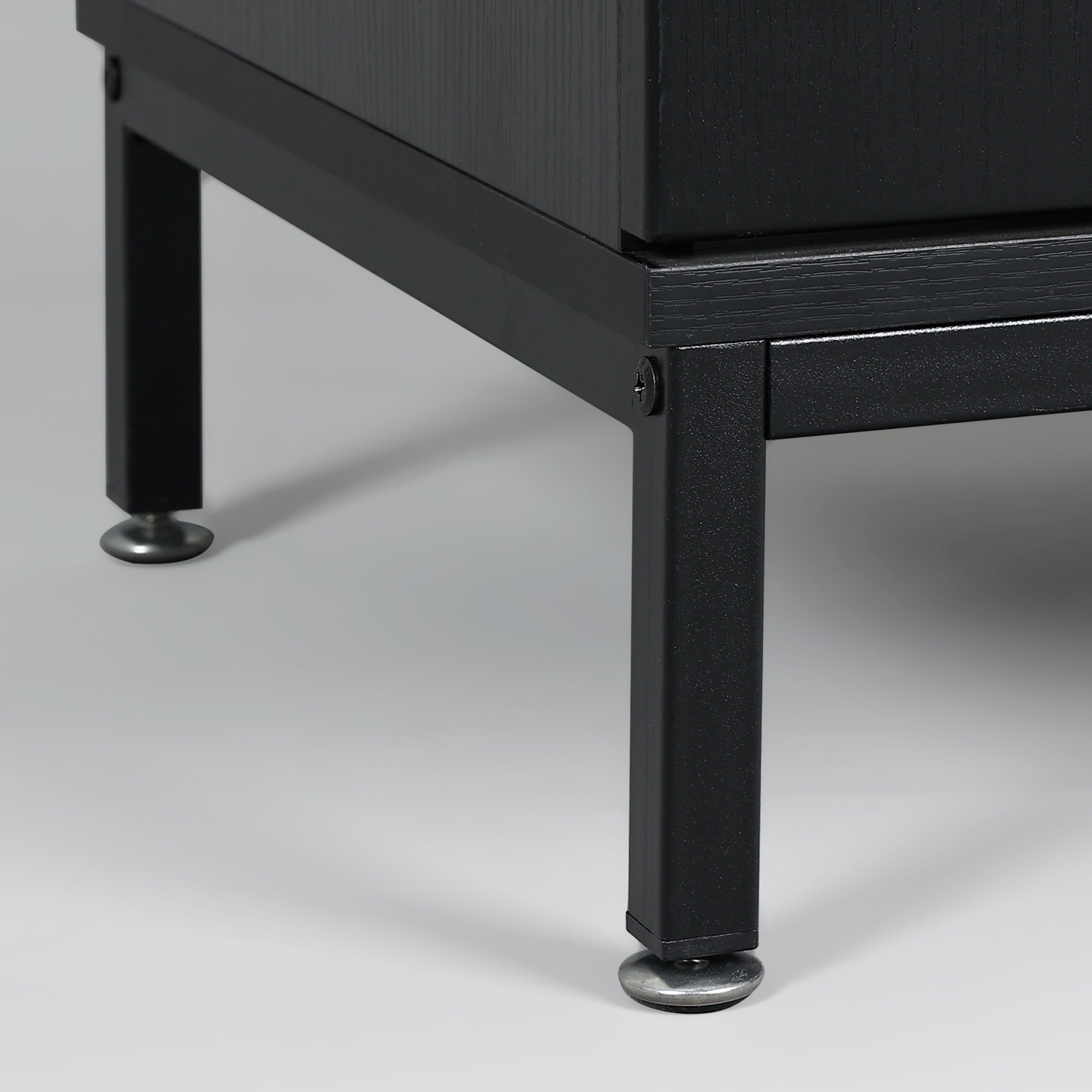 DRESSER CABINET BAR CABINET storge cabinet Glass door side cabinet lockersEmbedded metal handle can be placed in the living room, bedroom, dining room, black+brown_19