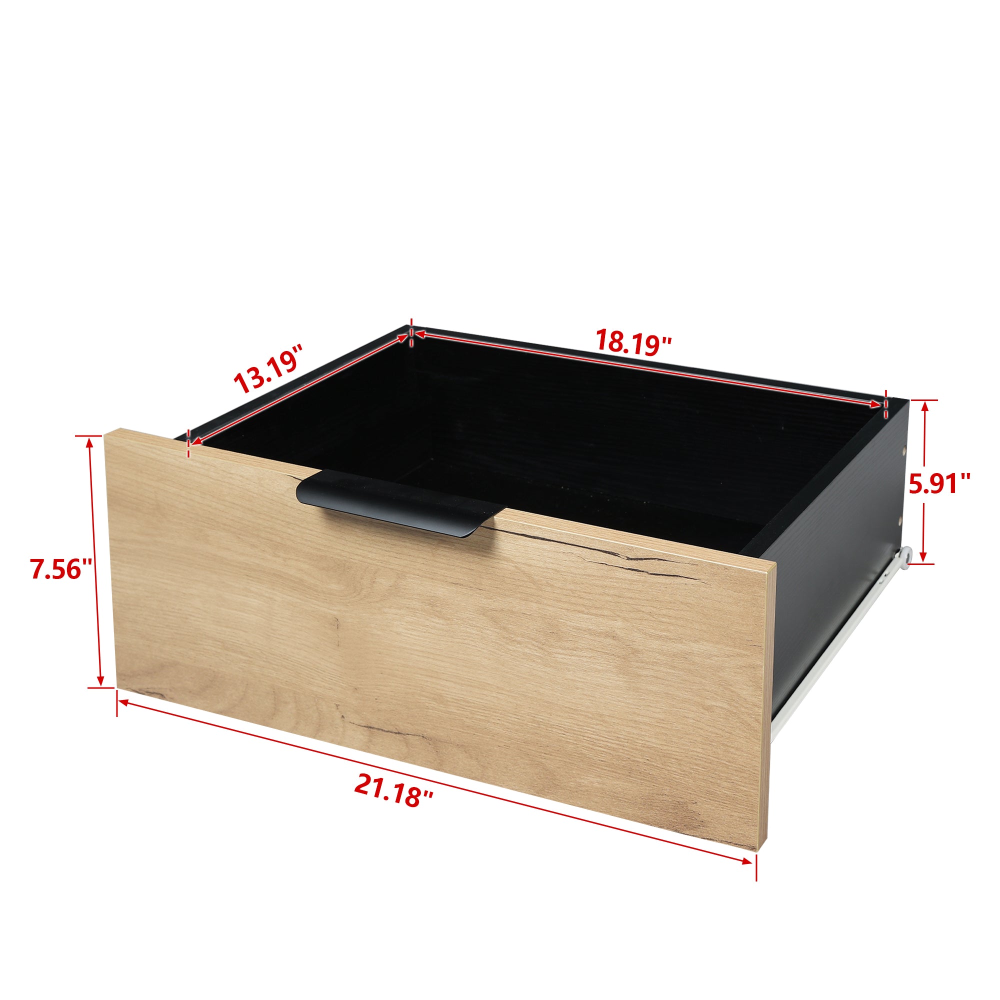 DRESSER CABINET BAR CABINET storge cabinet Glass door side cabinet lockersEmbedded metal handle can be placed in the living room, bedroom, dining room, black+brown_8