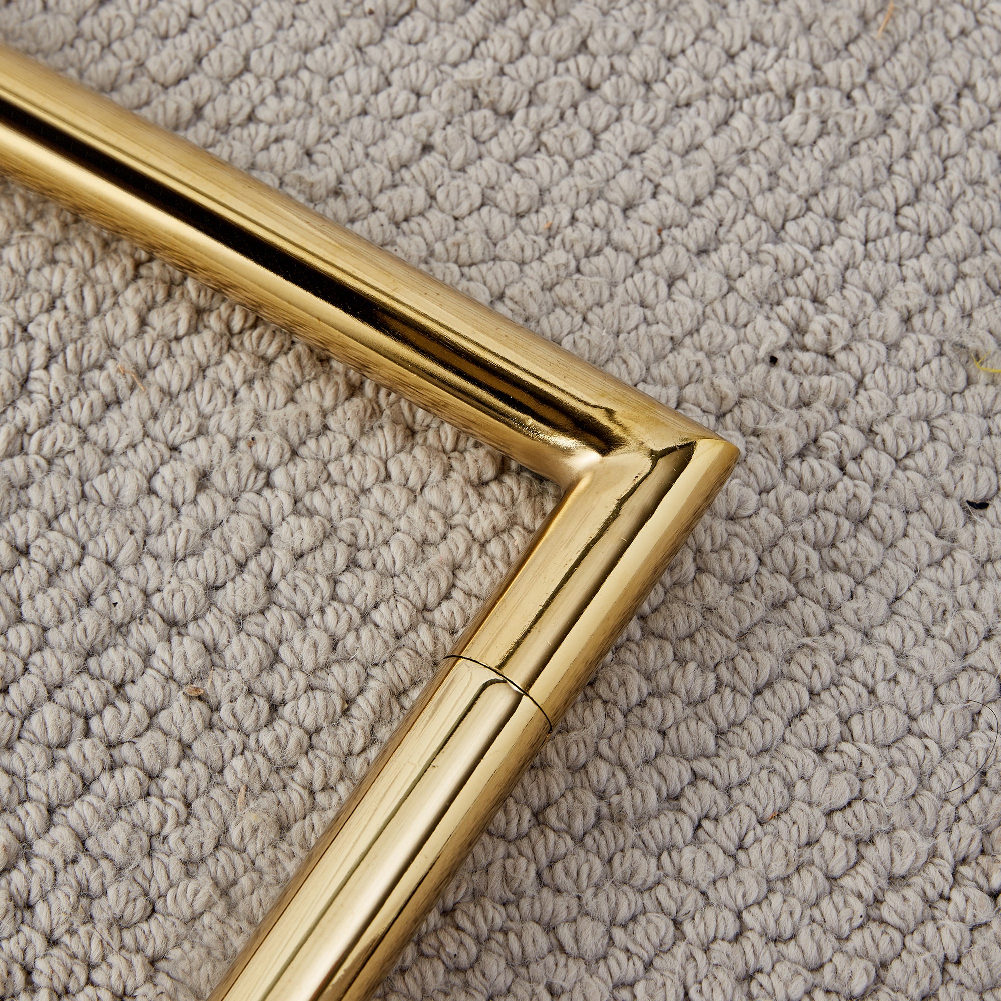 4 Pcs Faux Leather Upholstered Grid High Back Dining Chairs with Metal Base- Black, Gold_6