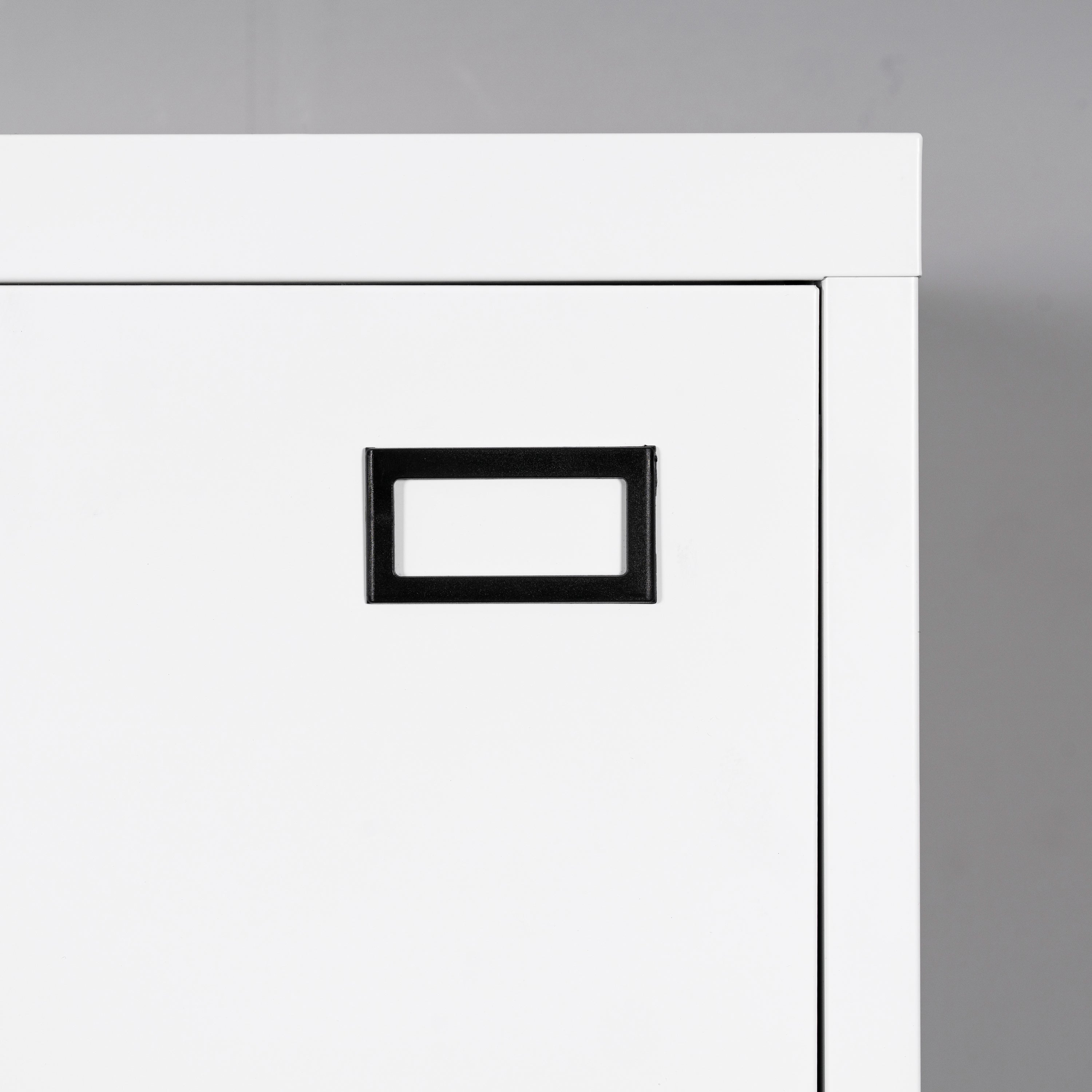 3 Deep Large Drawers Lateral Metal Filing Cabinet for Legal/Letter A4 Size Documents- White_19