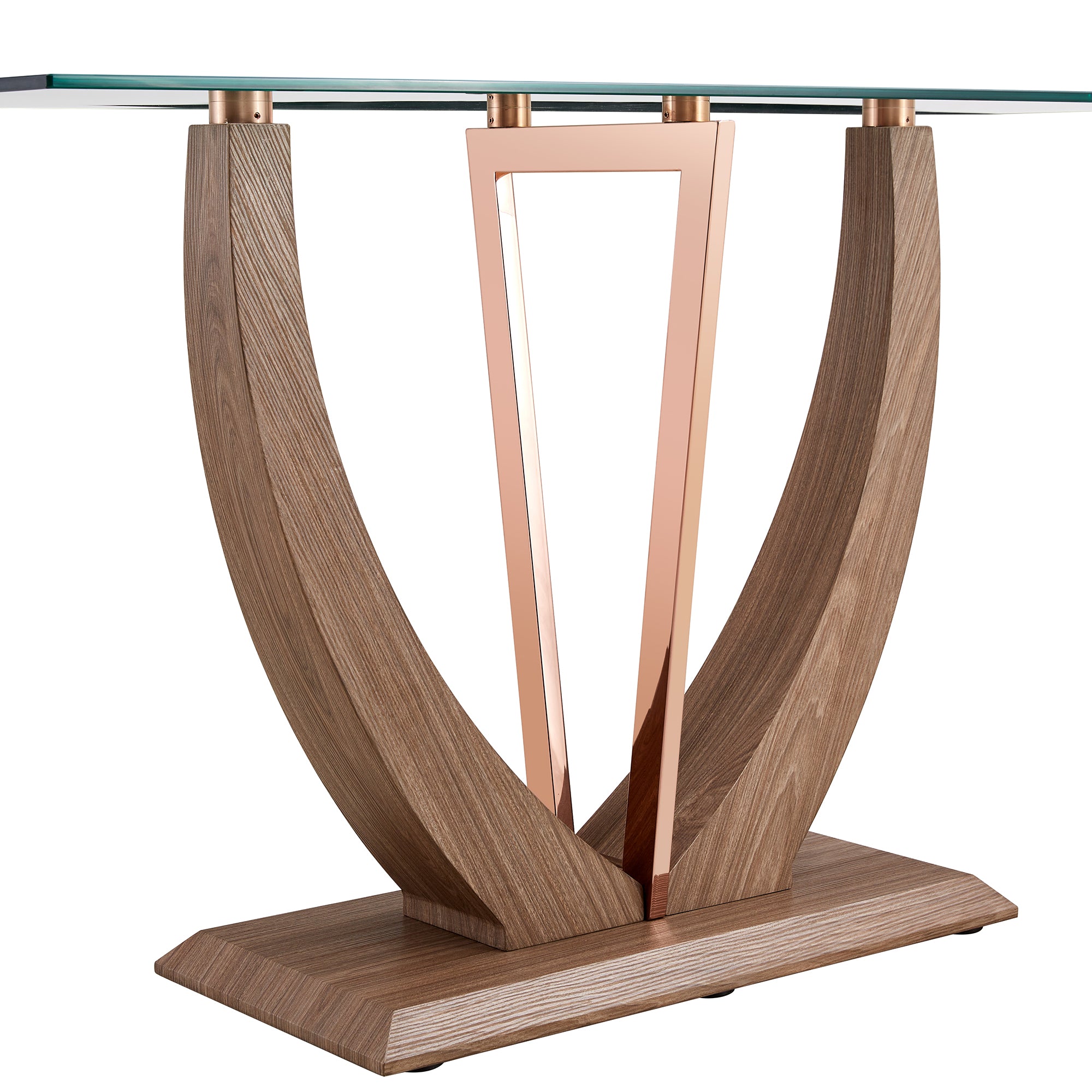 Modern Minimalist Rectangular Tempered Glass Table for Hall and Entryway_5