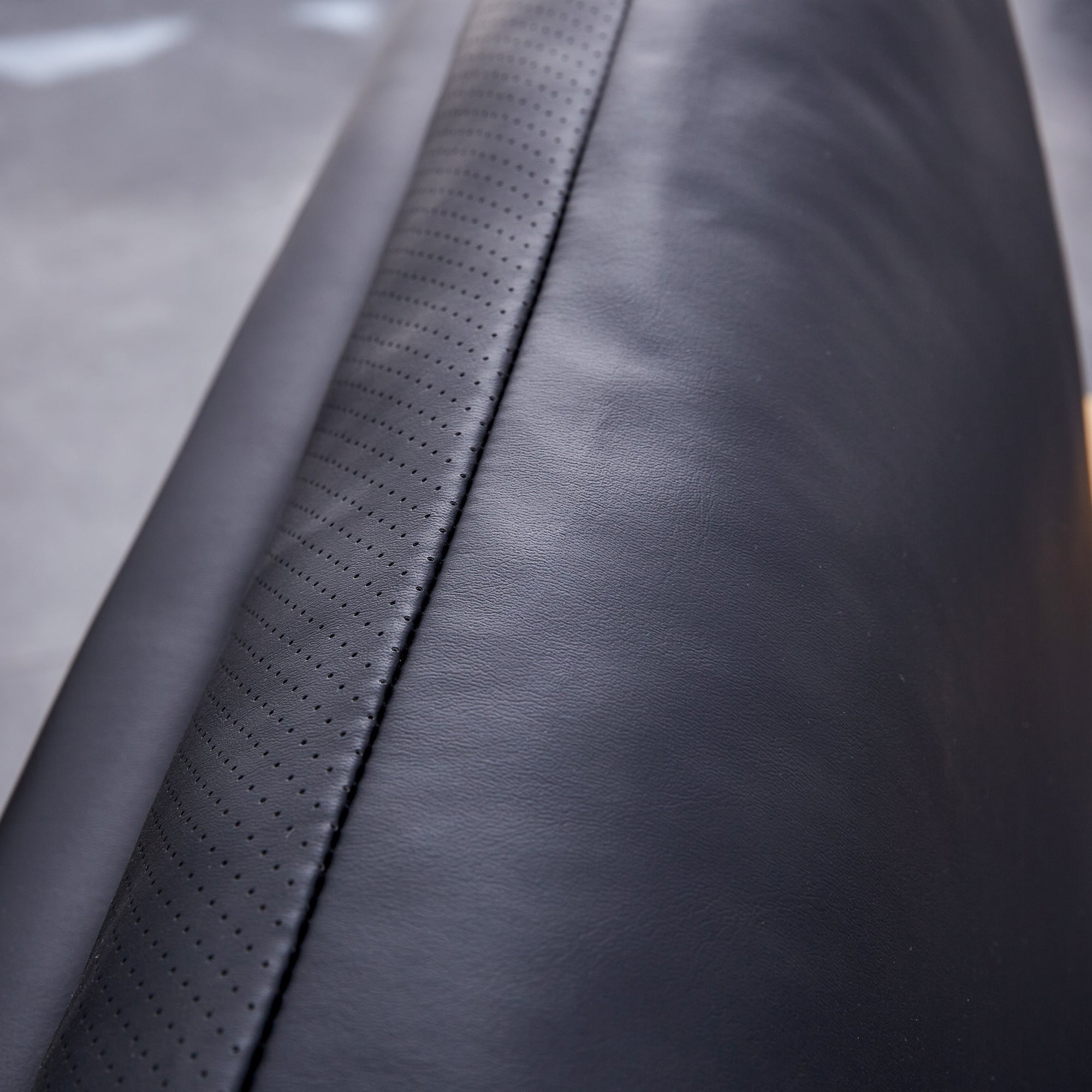 Set of 2 PU Leather Mid Century Modern Accent Armchair with Metal Frame- Black, Brown_9