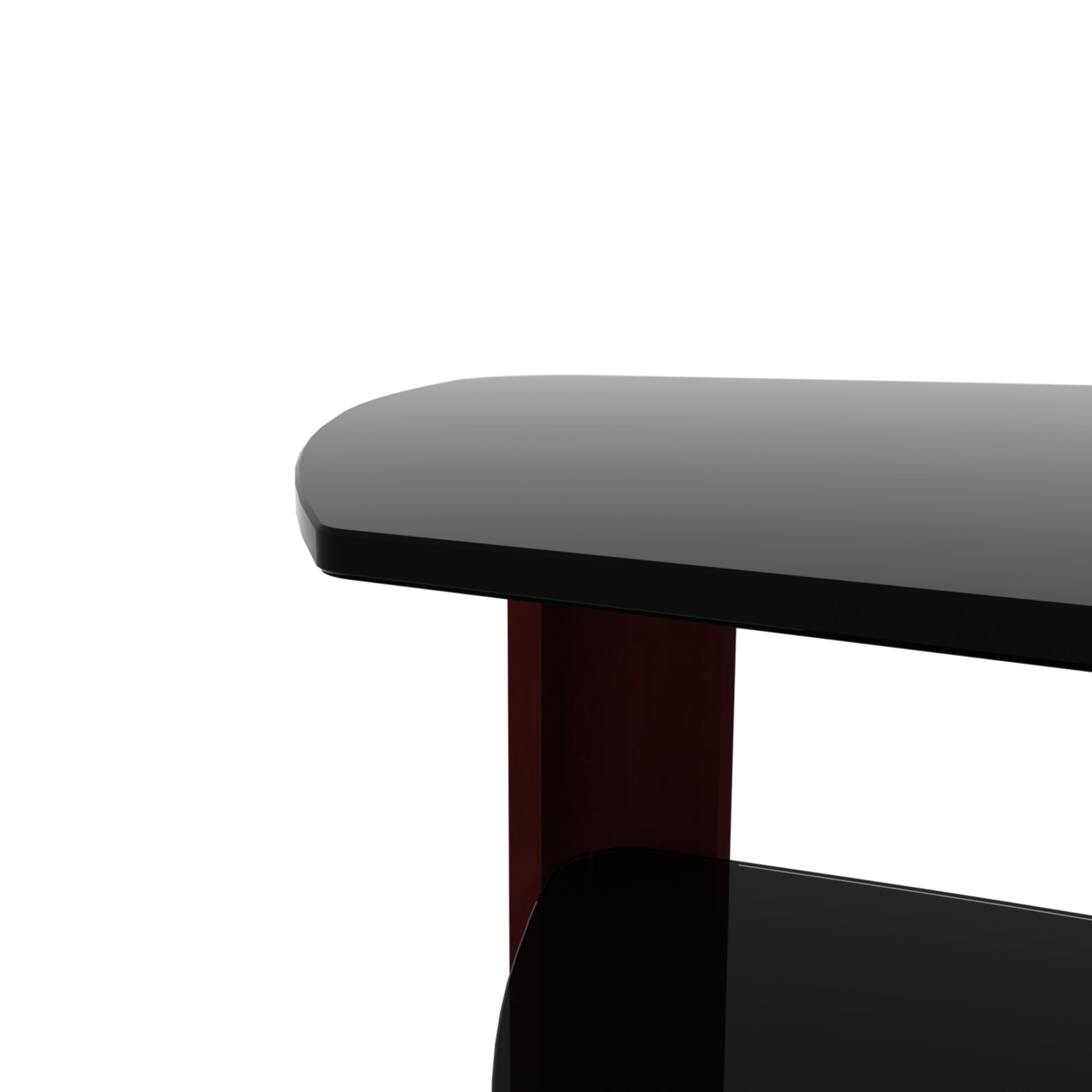 Simple Design Open TV Stand with 2 Tier Storage Space Fits TV Up To 65 inches- Walnut_15