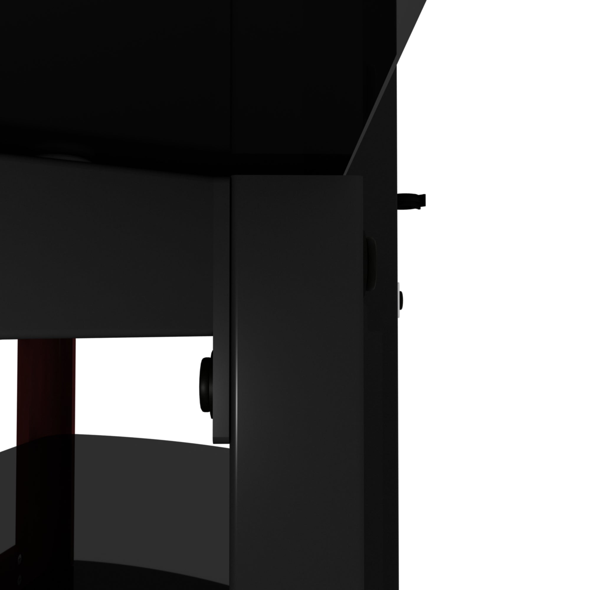 Simple Design Open TV Stand with 2 Tier Storage Space Fits TV Up To 65 inches- Walnut_13