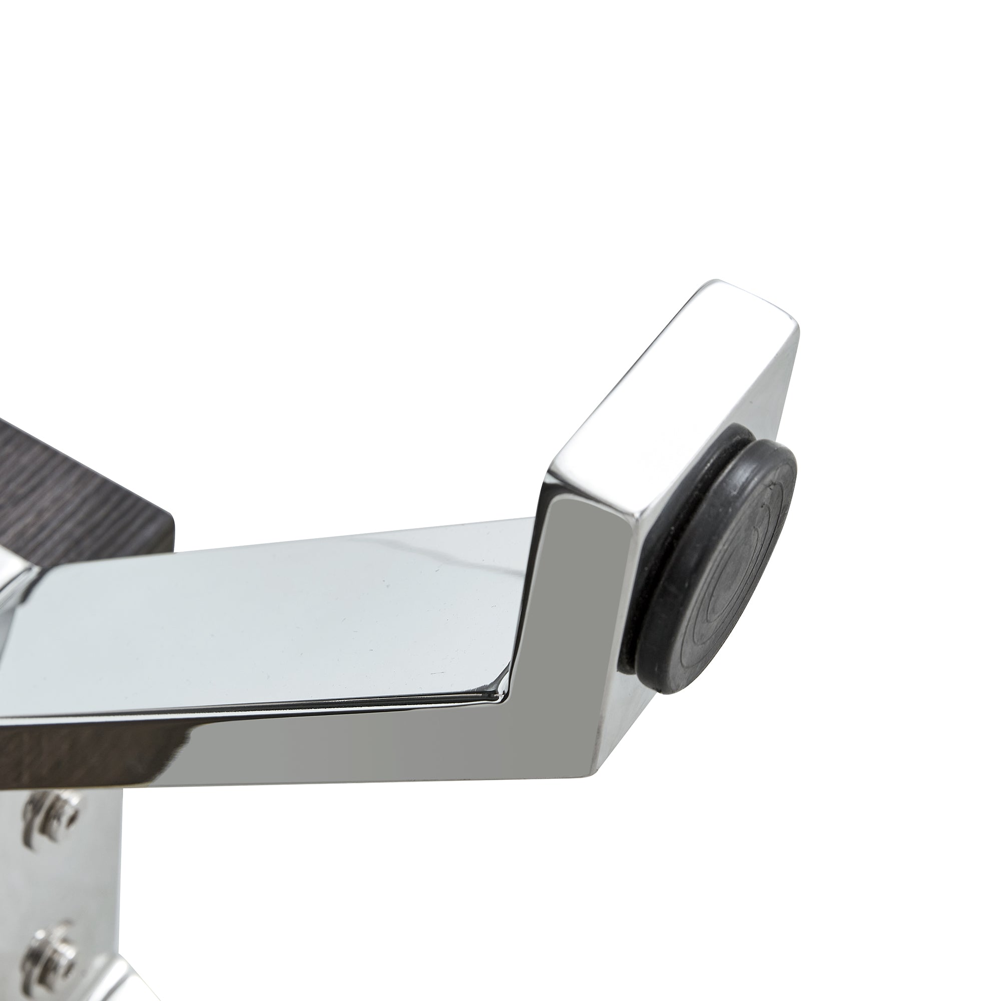 Contemporary Tempered Glass Coffee Table with Plated Metal Legs and MDF Crossbar_13