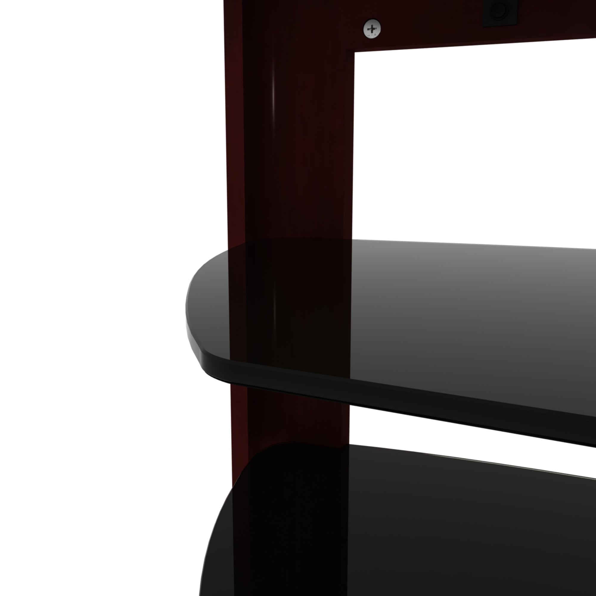 Simple Design Open TV Stand with 2 Tier Storage Space Fits TV Up To 65 inches- Walnut_17