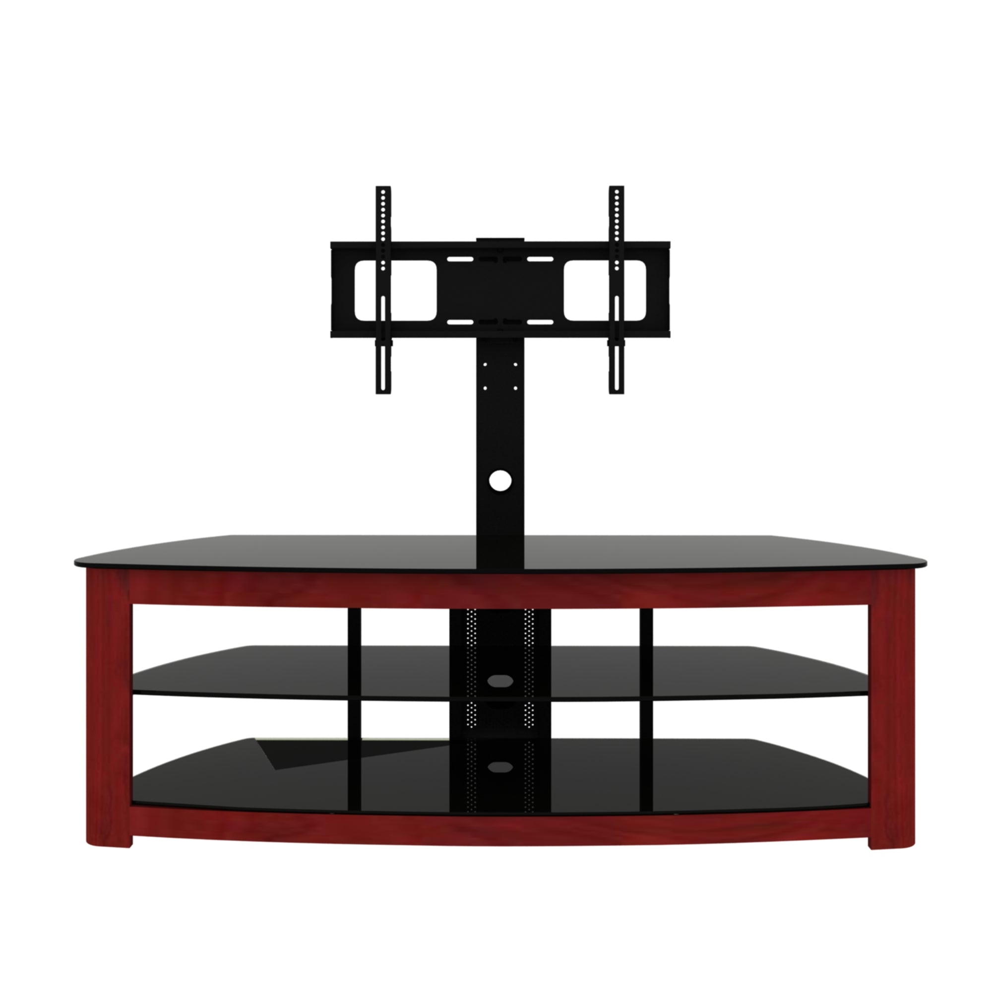 Simple Design Open TV Stand with 2 Tier Storage Space Fits TV Up To 65 inches- Walnut_7